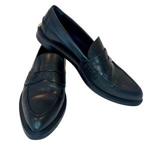 Burberry Black Leather Loafers